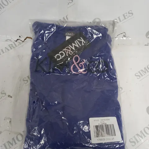 BOX OF APPROXIMATELY 8 KIM & CO LONG SLEEVE JUMPERS IN ROYAL BLUE - XL