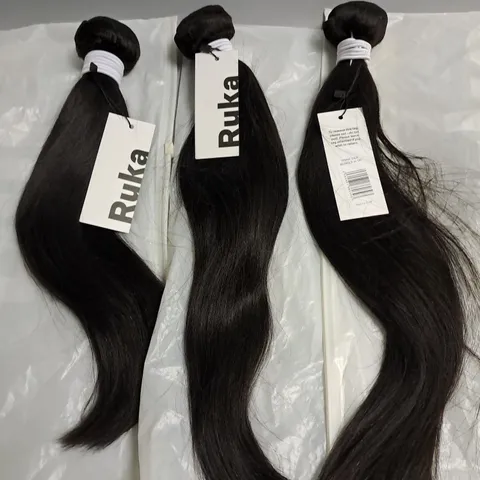 LOT OF 3 RUKA THINK SILK HAIR PIECES IN 16" & 14"