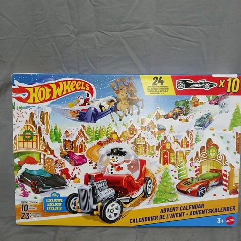 Hot Wheels Advent Calendar – 24 Days, 10 Cars + 23 Accessories