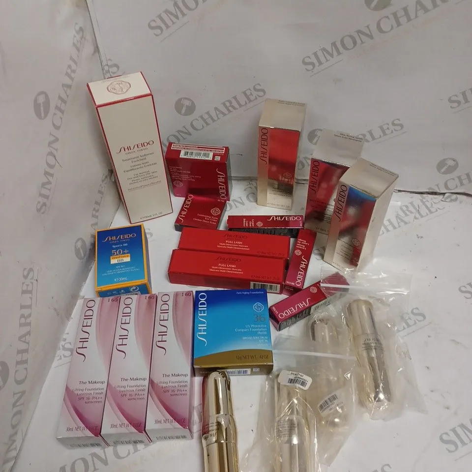 APPROXIMATELY 20 ASSORTED HEALTH AND BEAUTY PRODUCTS INCLUDING; SHISEIDO