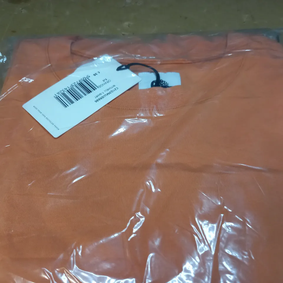 PRETTY GREEN MITCHELL T-SHIRT - ORANGE - MEDIUM