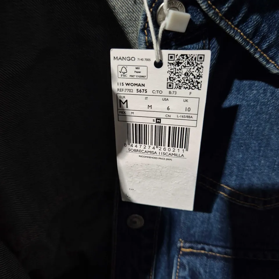 MANGO DENIM SHIRT JACKET – WOMEN’S, UK 10