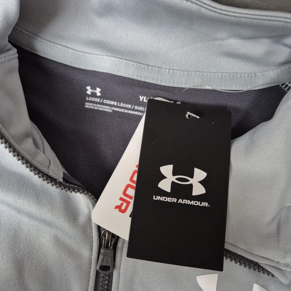 UNDER ARMOUR BOYS CB KNIT TRACK SUIT JACKET IN GREY - YL