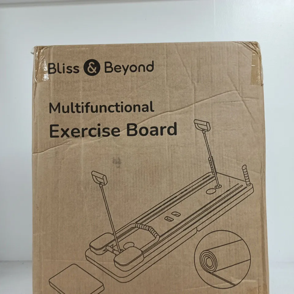 BLISS & BEYOND MULTIFUNCTIONAL EXERCISE BOARD – BOXED WITH NON-SLIP YOGA MAT
