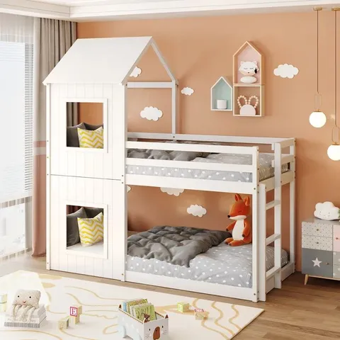 BOXED TIPLER SINGLE SOLID WOOD STANDARD BUNK BED (2 BOXES)