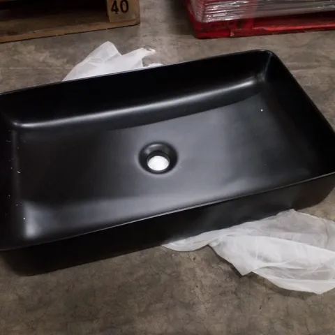 BRAND NEW BOXED NERO OPACO BENCH BASIN MATT BLACK - 62×36×11CM