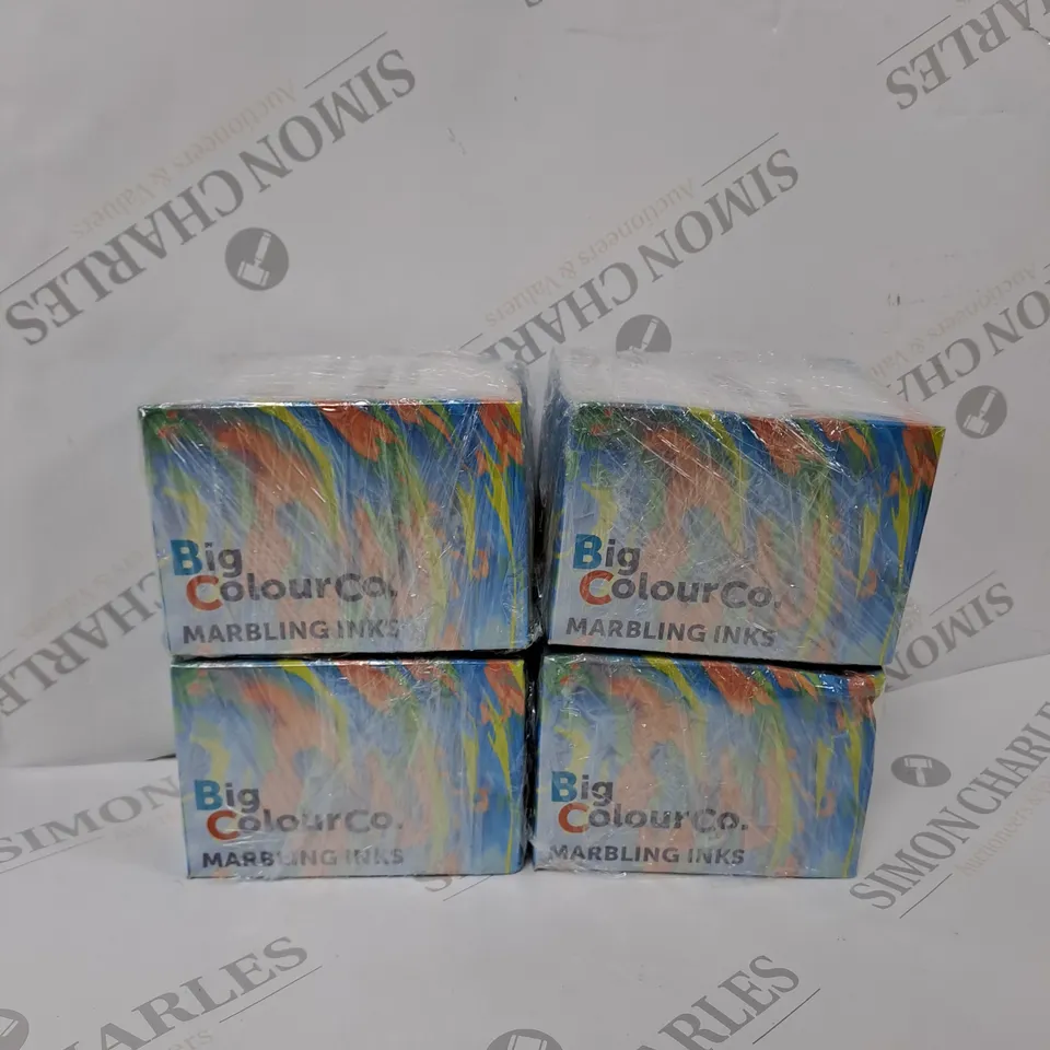 SET OF 4 BRIAN CLEGG MARBLING INKS PACK OF 10