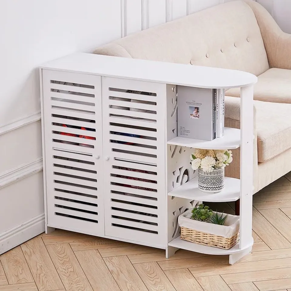 BOXED 8 PAIR SHOE STORAGE RACK 1
