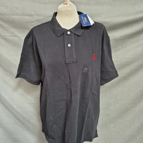 POLO RALPH LAUREN POLO SHIRT - BLACK - SIZE XXL