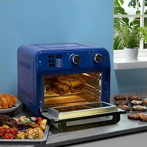 OUTLET COOK'S ESSENTIALS 21L AIRFRYER OVEN WITH ROTISSERIE NAVY