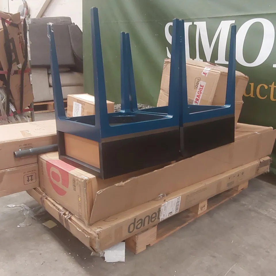 PALLET CONTAINING A LARGE QUANTITY OF ASSORTED FURNITURE PARTS ECT