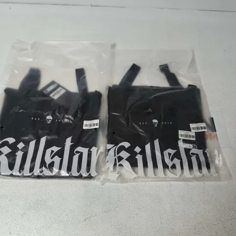 LOT OF APPROXIMATELY 40 BRAND NEW KILLSTAR GRAVEYARD SWING BARDOT TOPS IN BLACK - MAINLY SIZE XL