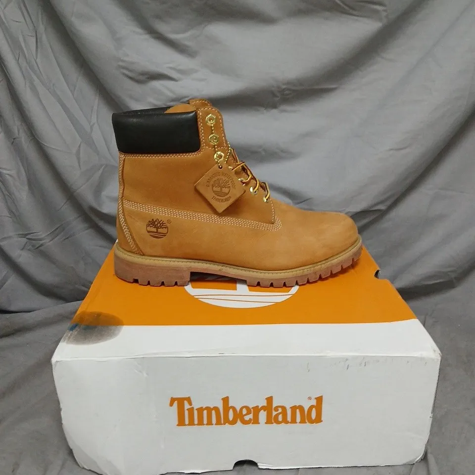 TIMBERLAND WHEAT BOOTS – MEN’S LEATHER BOOTS, BOXED - SIZE 11