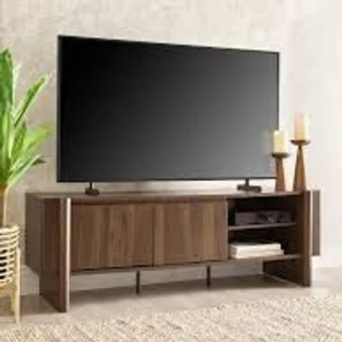 BOXED AMBER TV UNIT - FITS UP TO 60 INCH TV - RUSTIC OAK (1 BOX)