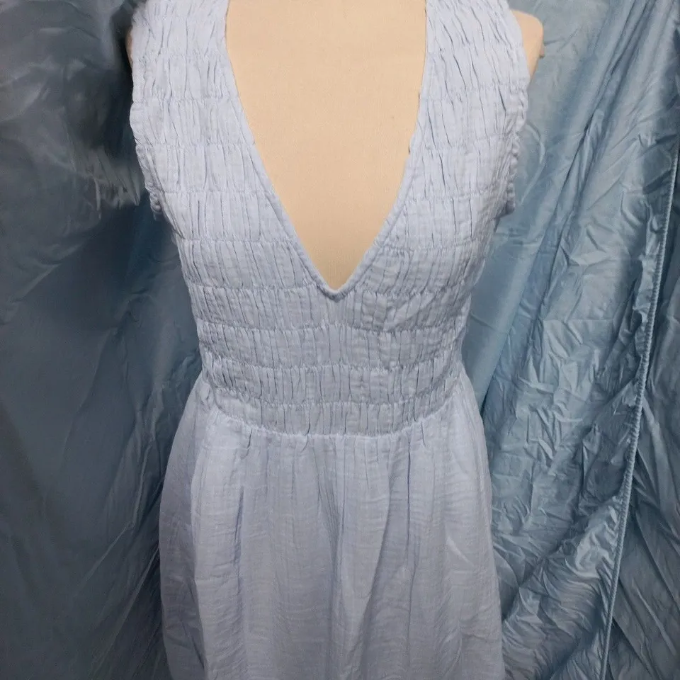 NOBODYS CHILD LIGHT BLUE SLEEVELESS AUDREY MIDAXI DRESS – UK 12