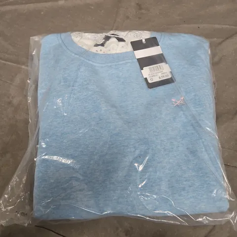 BAGGED CREW CLOTHING COMPANY PIE CRUST SWEATSHIRT IN DUSK BLUE - SIZE 12