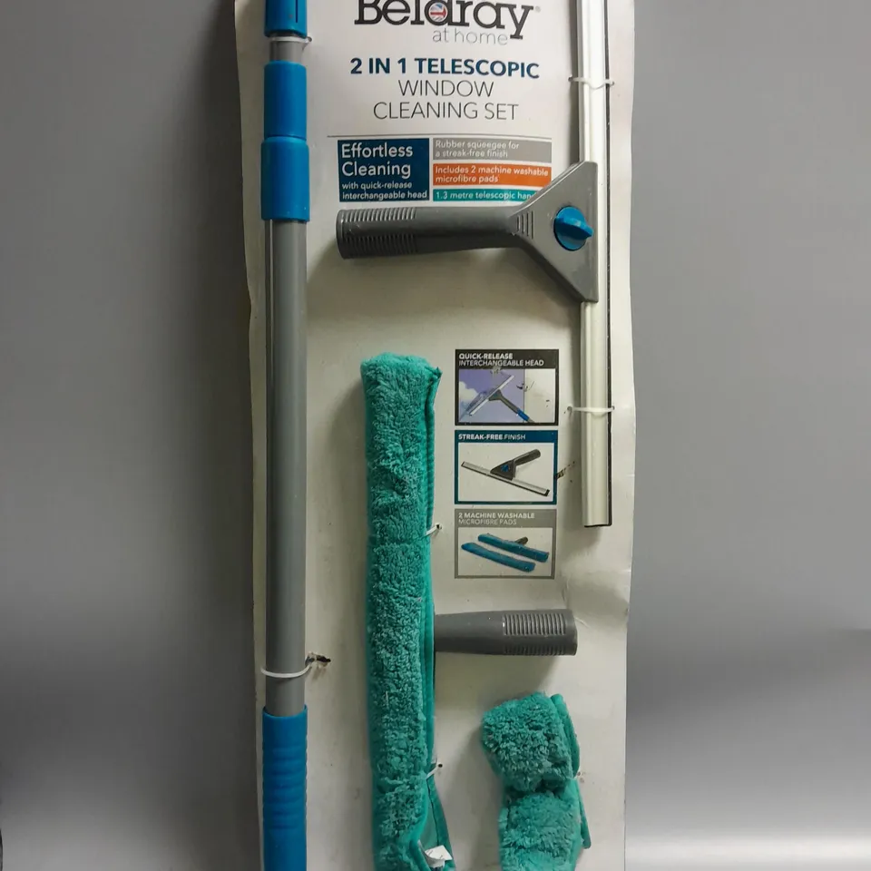 BELDRAY 2 IN 1 TELESCOPIC WINDOW CLEANING SET