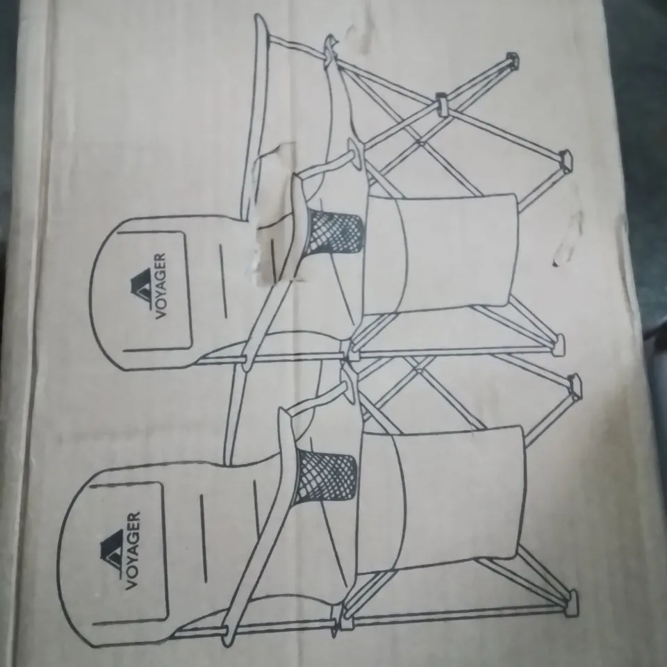 BOXED VOYAGER 2PK CAMPING CHAIR NAVY