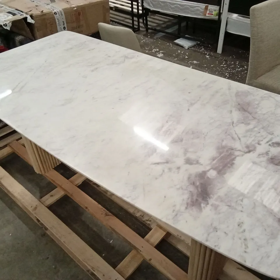 QUALITY DESIGNER MARBLE EFFECT DINING TABLE