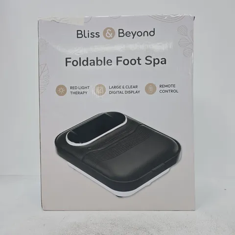 BLISS & BEYOND FOLDABLE FOOT SPA – BOXED