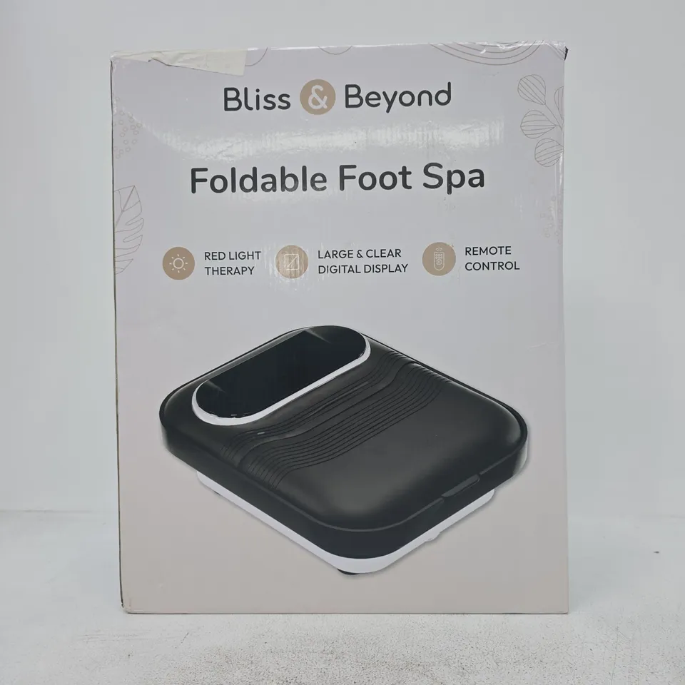 BLISS & BEYOND FOLDABLE FOOT SPA – BOXED