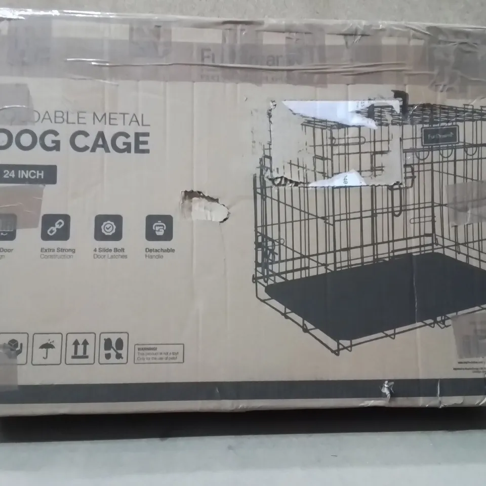 BOXED FURDREAMS 24INCH FOLDABLE DOG CAGE