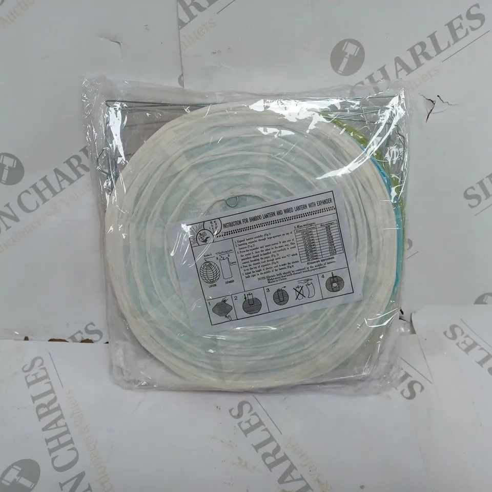 BOX OF 12 WIRED BAMBOO LANTERNS