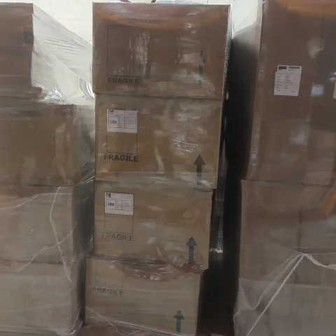 PALLET CONTAINING A LARGE QUANTITY OF ASSORTED BATHROOM FURNITURE PARTS INCLUDING: SAVENA SINGLE DRAWER VANITY BASES