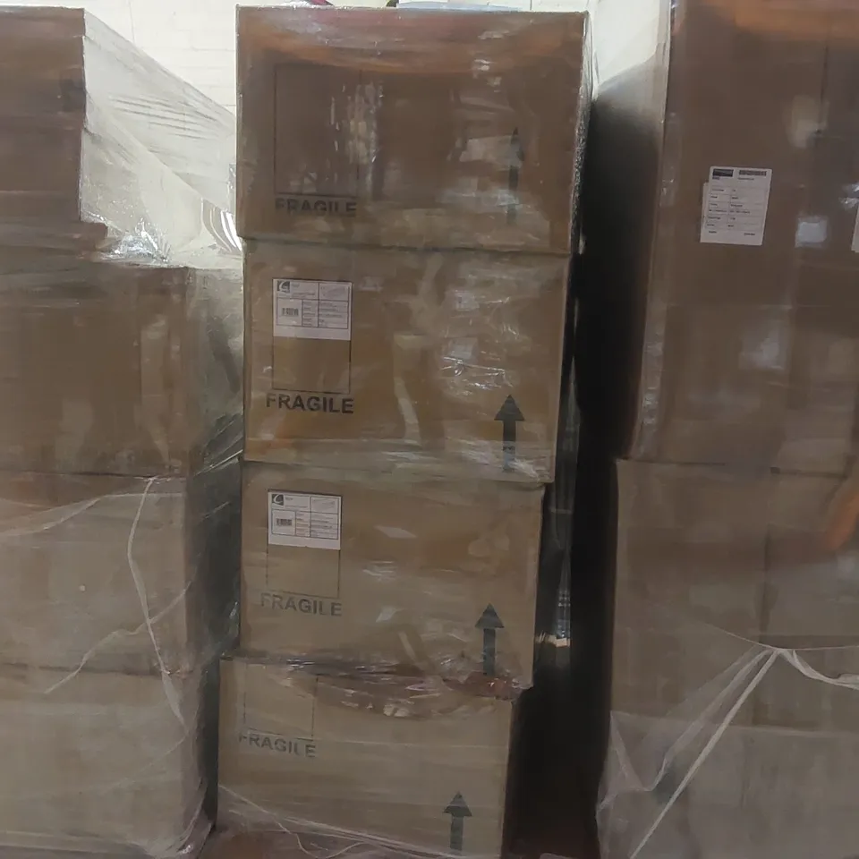 PALLET CONTAINING A LARGE QUANTITY OF ASSORTED BATHROOM FURNITURE PARTS INCLUDING: SAVENA SINGLE DRAWER VANITY BASES