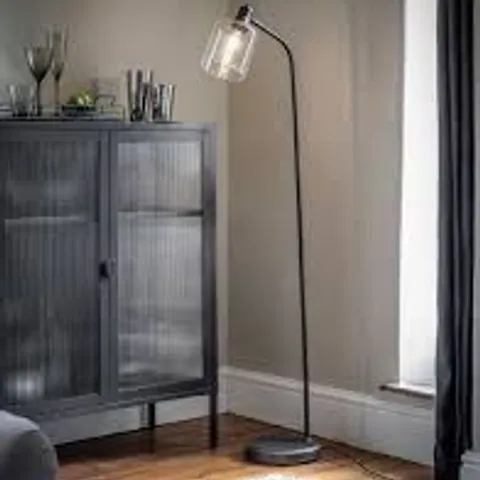 BOXED HOXTON CYLINDER FLOOR LAMP BLACK