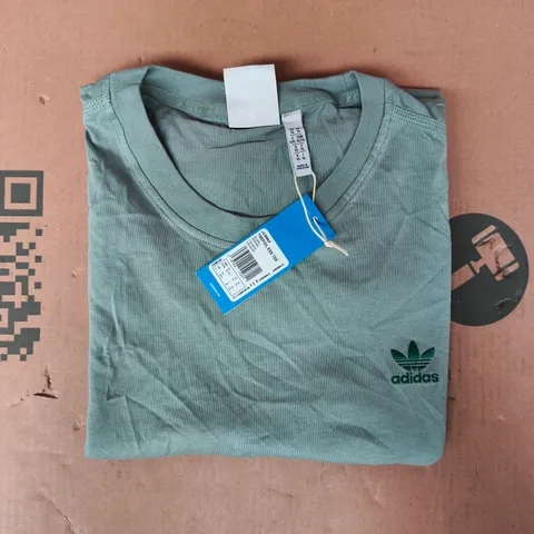 ADIDAS TREFOIL SHORT SLEEVE T-SHIRT IN SAGE GREEN SIZE XL