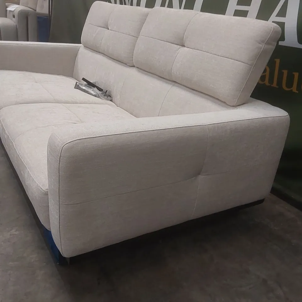 DANETTI COLTON IVORY CHENILLE 3 SEATER SOFA RRP £1699