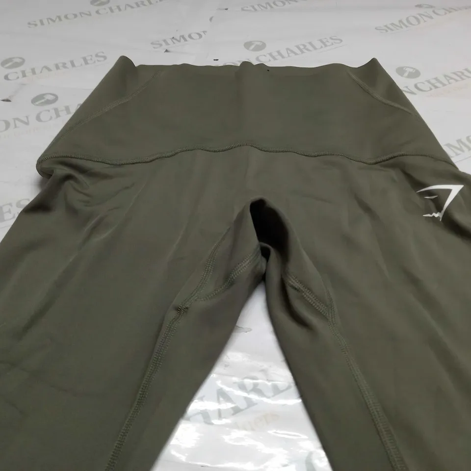 GYMSHARK LEGGING JOGGERS IN GREEN - SMALL
