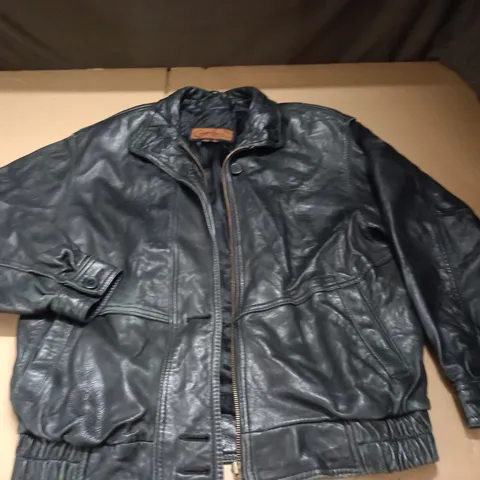 CAYENNE LEATHER ZIP THROUGH JACKET - S