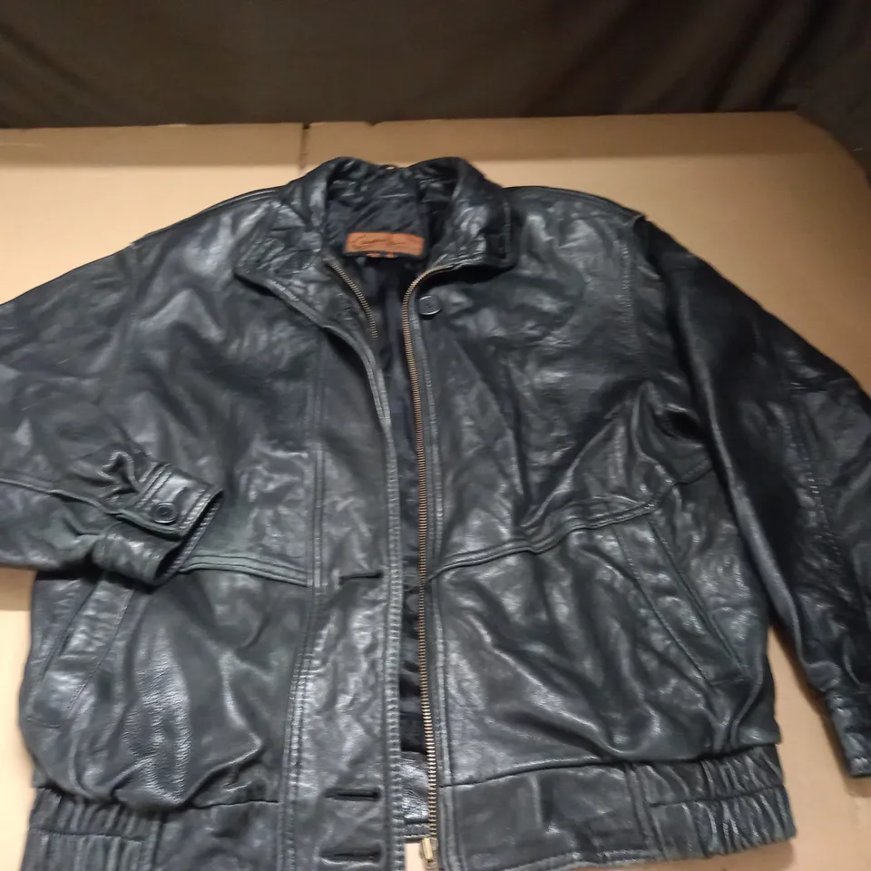 CAYENNE LEATHER ZIP THROUGH JACKET - S