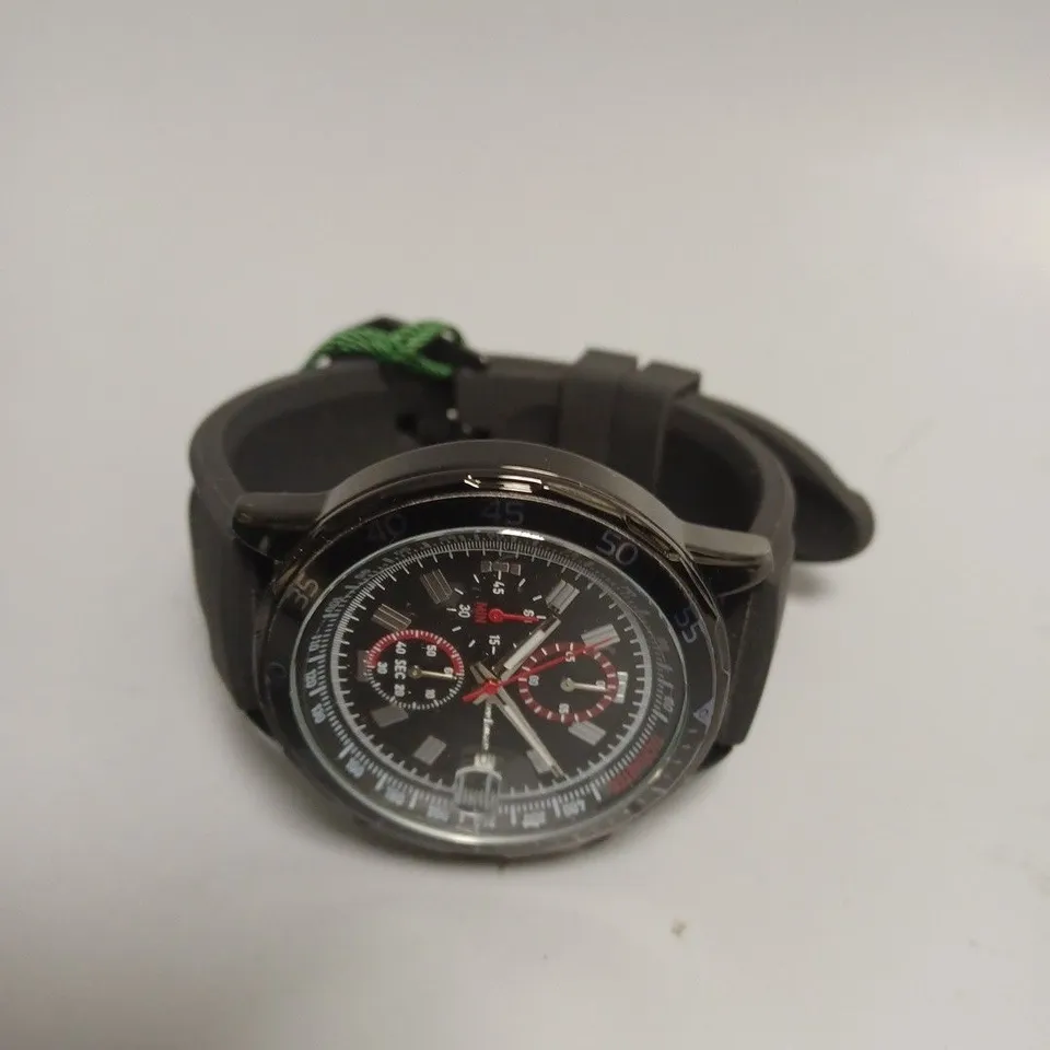 BOXED MANN EGERTON DYNAMIC BLACK DIAL WATCH 