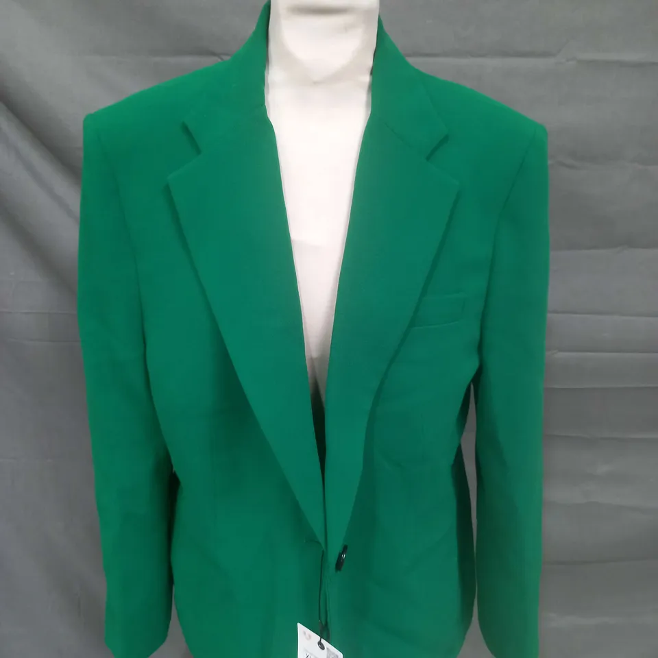 ZARA DARK GREEN & GREEN LINING BLAZER - XL