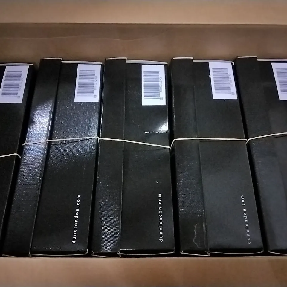 BOX OF 5 PAIRS OF DUNE BLUSH-REPTILE DETAILED FLATFORM SANDLES SIZE 3