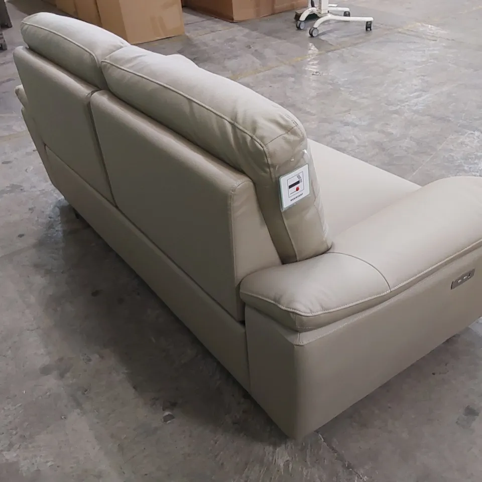 DESIGNER PAVILION LEATHER UPHOLSTERED ELECTRIC RECLINING 3 SEATER SOFA