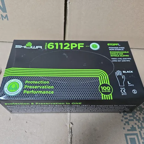 SHOWA 6112PF NITRILE GLOVES –  100 GLOVES PER BOX