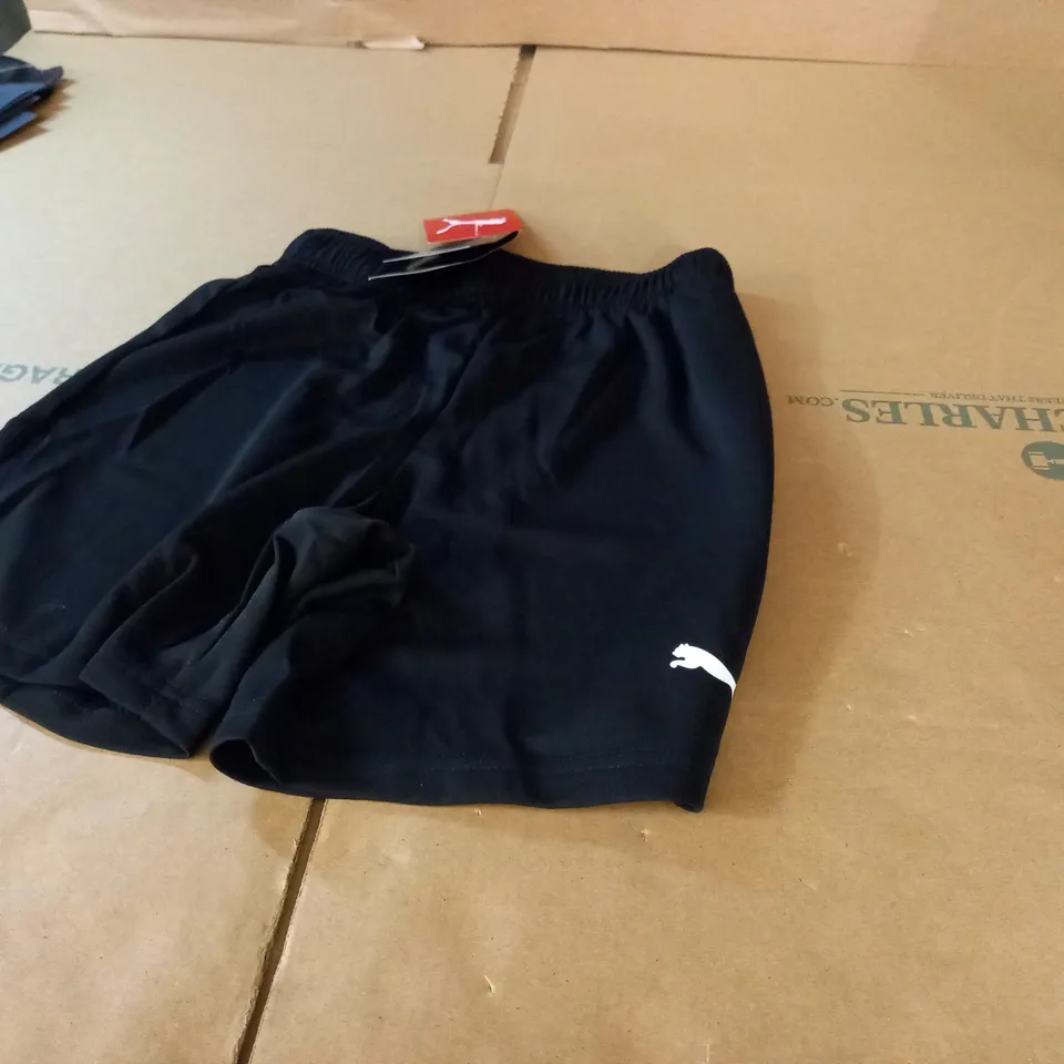 PAIR OF BLACK PUMA DRYCELL SHORTS - SIZE 11-12YRS