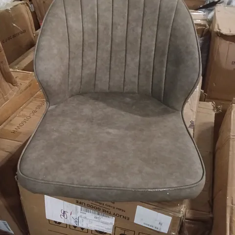 BOXED SET OF 2 FAUX LEATHER DINING CHAIRS