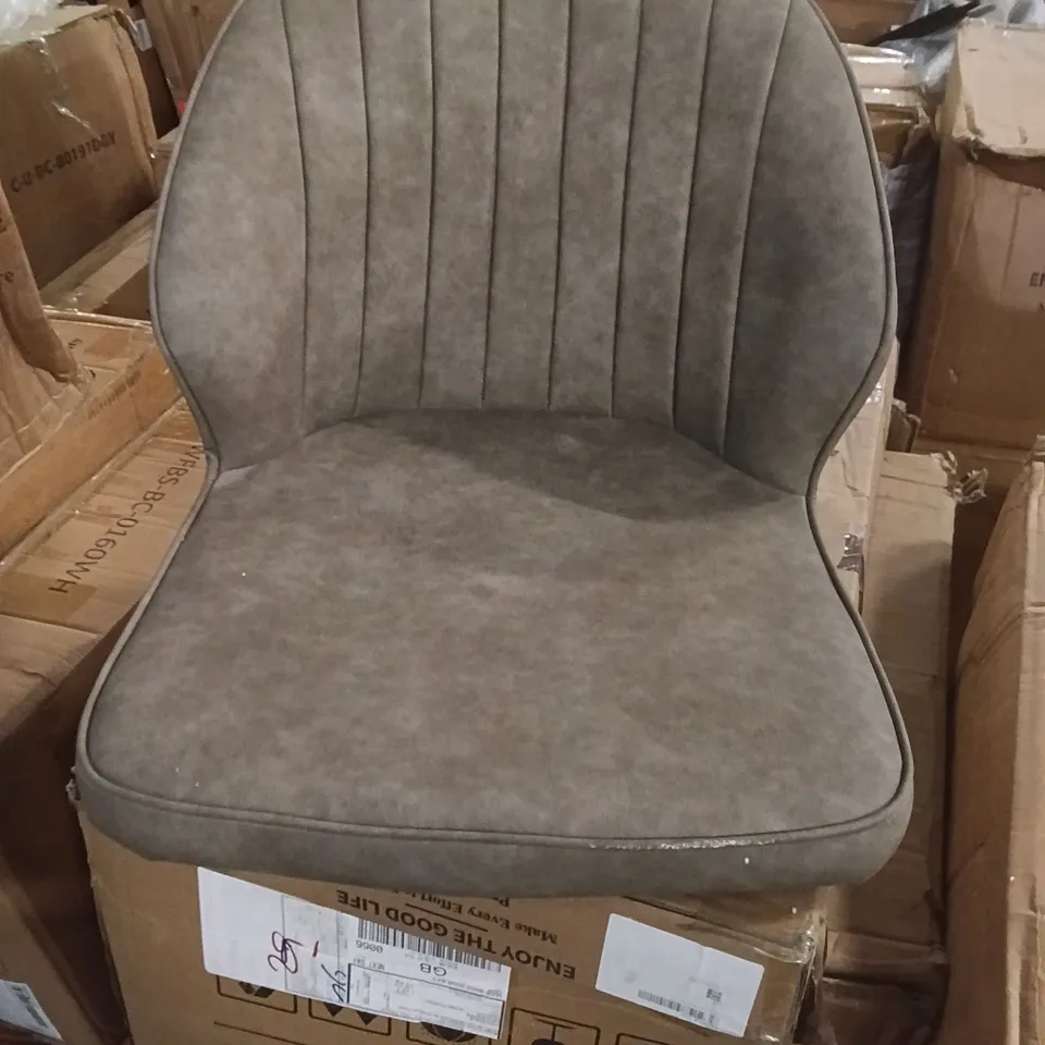 BOXED SET OF 2 FAUX LEATHER DINING CHAIRS
