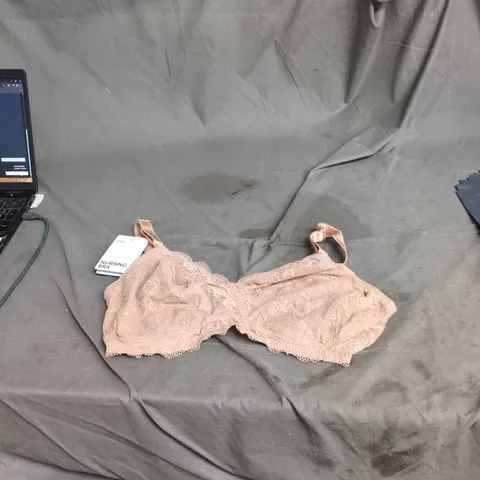 M&S NURSING BRA – UK 38G, BEIGE LACE