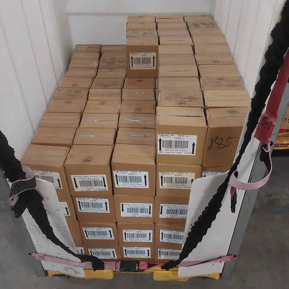 CAGE TO CONTAIN APPROX 185 X BOXES OF LABEL.M ANTI-FRIZZ LOTION - 6 X 50ml BOTTLES PER BOX // CAGE NOT INCLUDED 