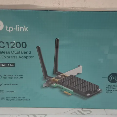 SEALED TP-LINK AC1200 WIRELESS DUAL BAND PCI EXPRESS ADAPTER ARCHER T4E