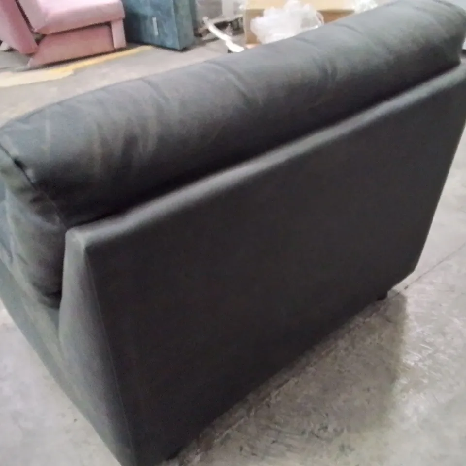 QUALITY DESIGNER BLACK FABRIC UPHOLSTERED ARMCHAIR