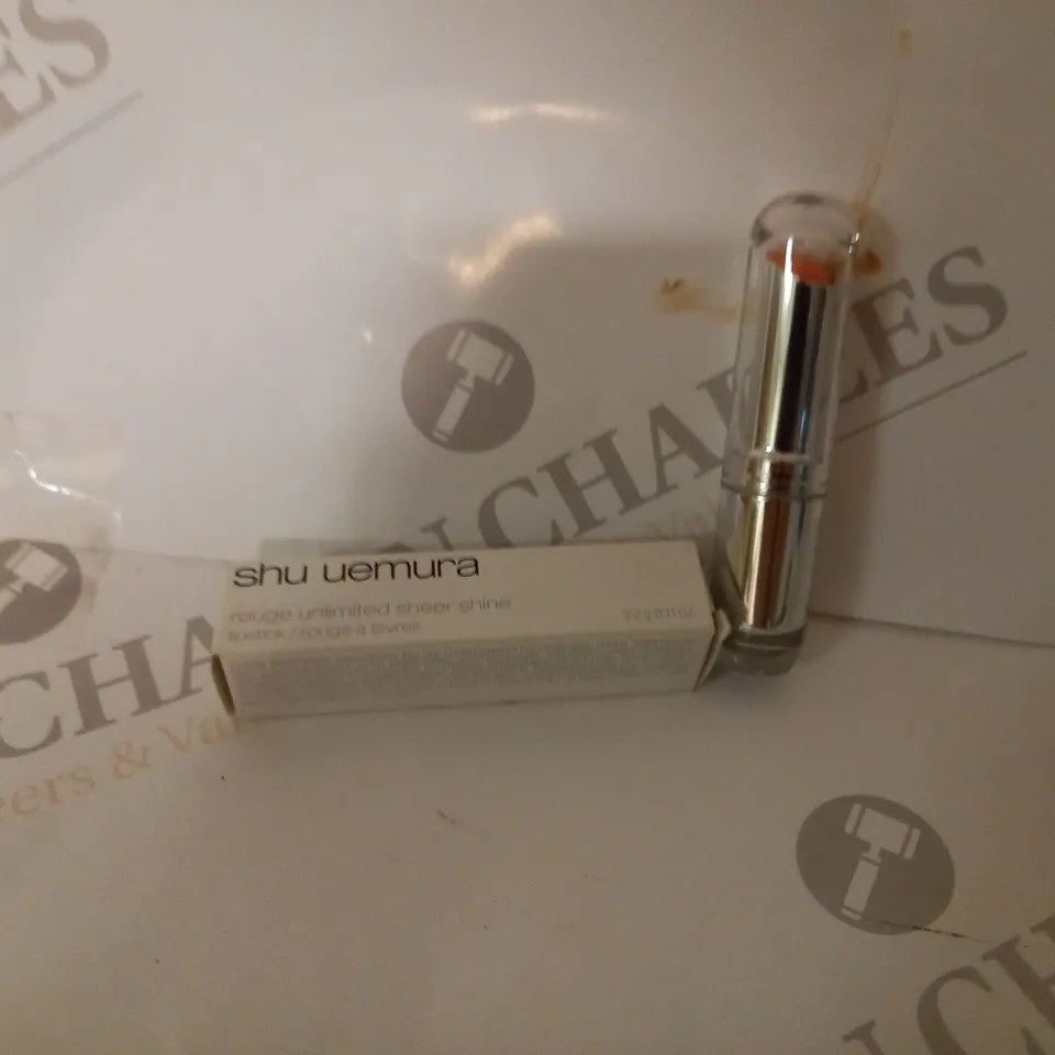 BOX OF APPROXIMATELY 10 SHU UEMURA ROUGE UNLIMITED SHEER SHINE LIPSTICK