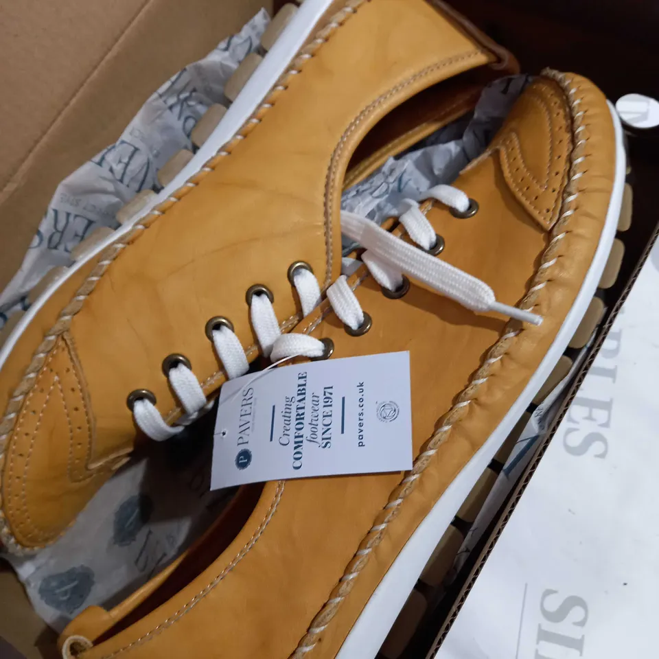 BOXED PAVERS SIMIN31003 SHOES, MUSTARD - SIZE 7