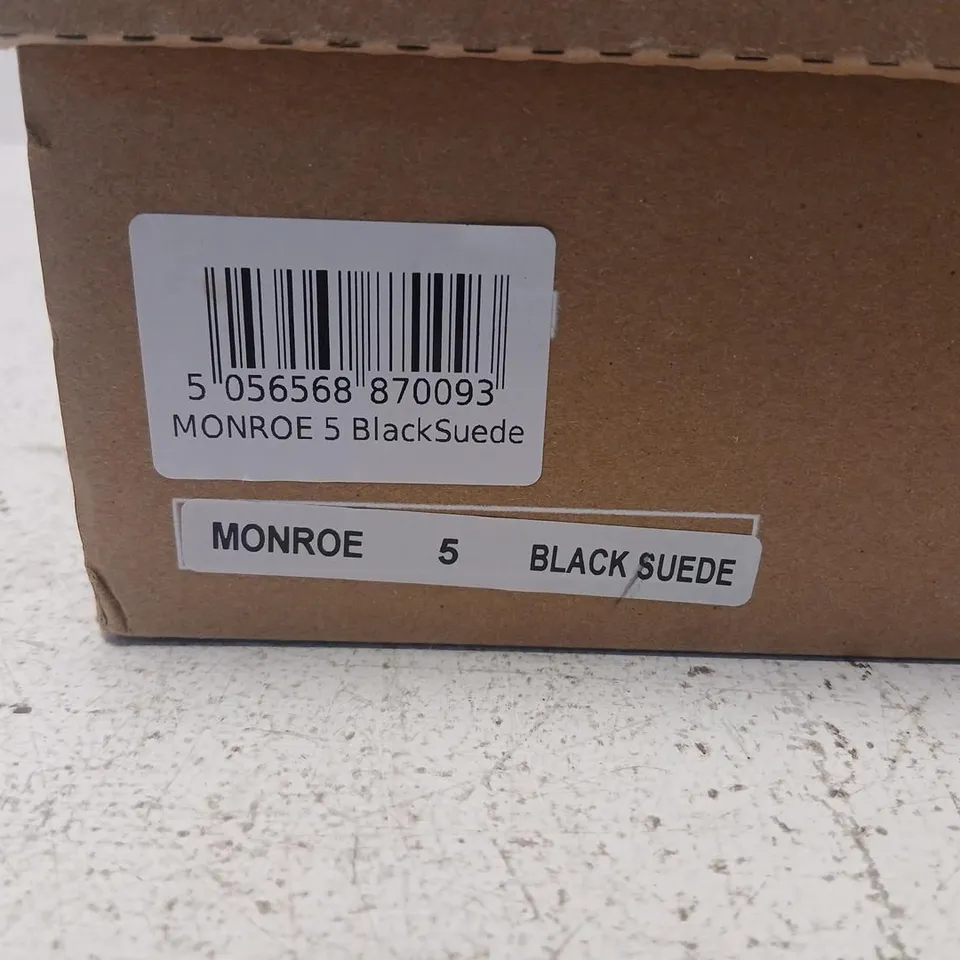 LINZI WIDE FIT WOMEN'S SANDALS – MONROE SIZE 5 BLACK SUEDE